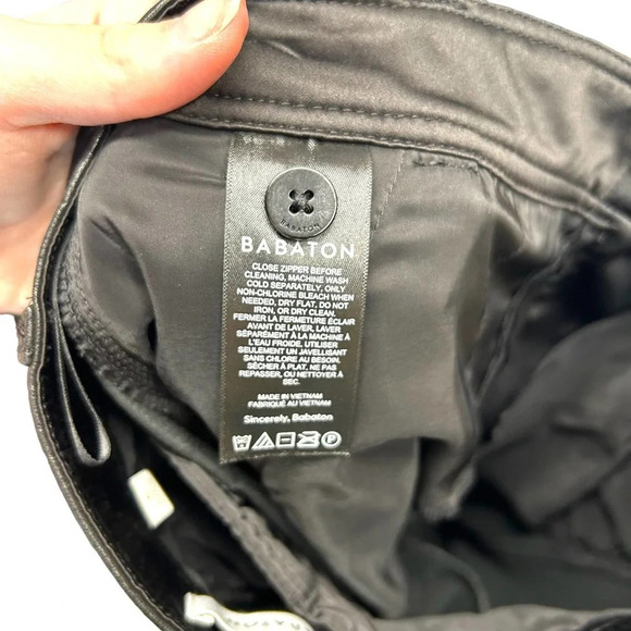 Aritzia Babaton Command Vegan Leather Pants Cropped Mid-rise Black Size 0 - Picture 8 of 9